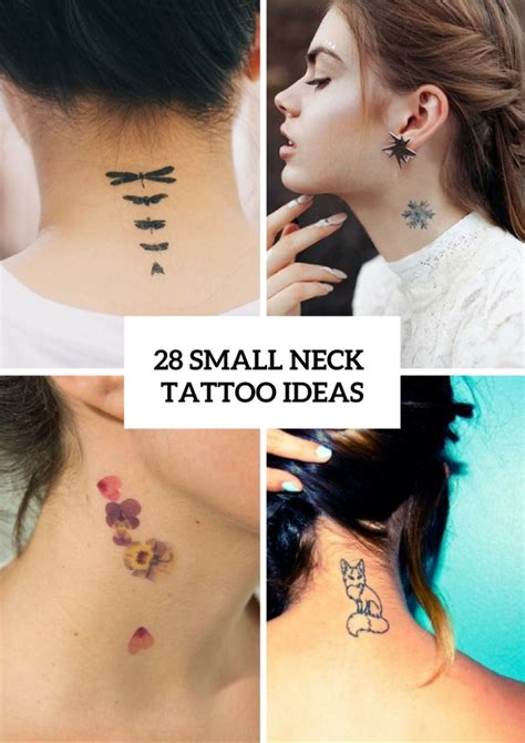 ladies tattoos on back of neck|small neck tattoos female.